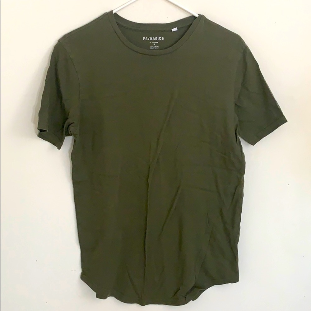 Pacsun Camo Green Scallop-fit T-shirt